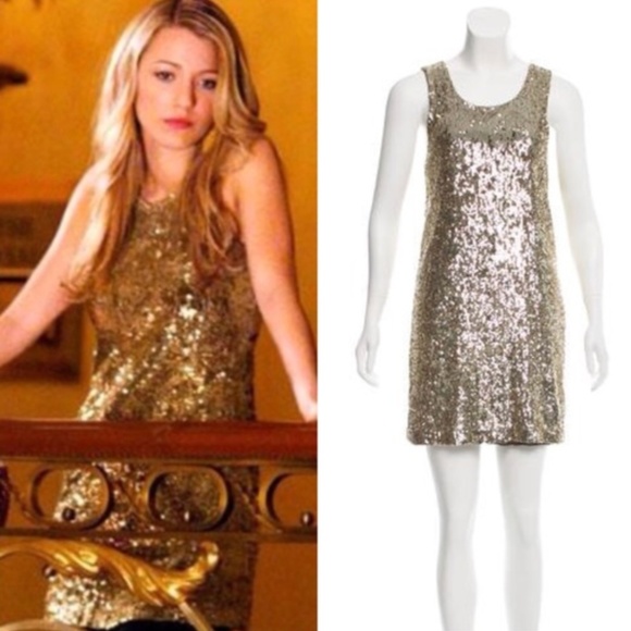 Tory Burch Dresses & Skirts - Tory Burch gold sequin Mini Dress M